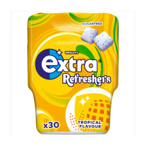 EXTRA TROPICAL SUGAR FREE REFRESHERS BOTTLE 30PC 67G