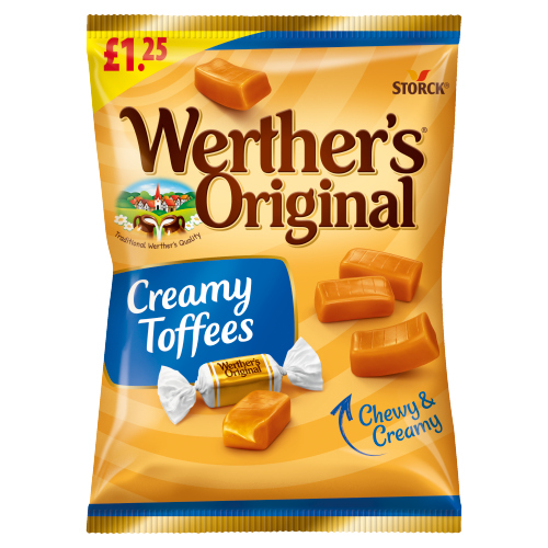 WERTHER'S ORIGINAL CREAMY TOFFEES PMP £1.25 110G