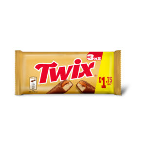TWIX CARAMEL & MILK CHOCOLATE BARS 3PK PMP £1.75 120G