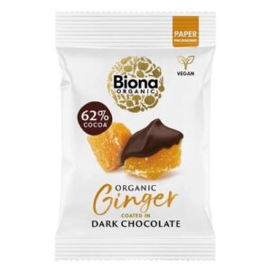 BIONA ORGANIC DARK CHOCOLATE GINGER 60G