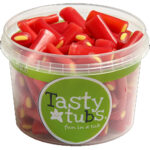 TASTY TUBS FIZZY STRAWBERRY PENCILS PMP £1.25 120G