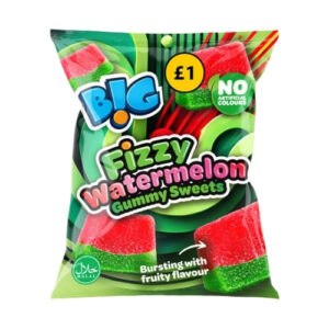 B!G FIZZY WATERMELON SWEETS PMP £1.00 150G