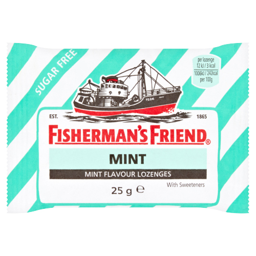 FISHERMAN'S FRIEND MINT GREEN STRIPE LOZENGES 25G