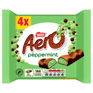 AERO BUBBLE PEPPERMINT BAR 4PK 108G