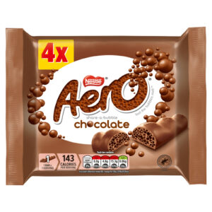 AERO BUBBLY MILK CHOCOLATE BAR 4PK 108G
