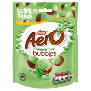 AERO BUBBLES PEPPERMINT MILK CHOCOLATE SHARING BAG 80G