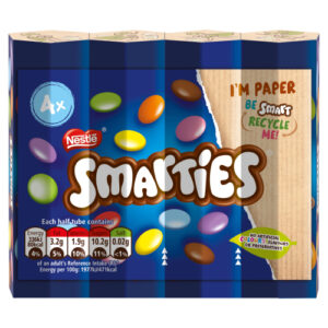 SMARTIES MILK CHOCOLATE TUBE 4PK 136G