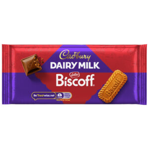 CADBURY DAIRY MILK BISCOFF BISCUIT CHOCOLATE BAR 105G