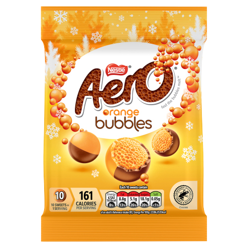 AERO BUBBLES ORANGE CHOCOLATE SHARE BAG 70G
