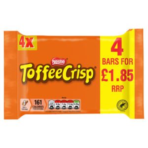 TOFFEE CRISP CHOCOLATE BAR PMP £1.85 4PK 124G