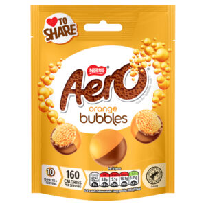 AERO BUBBLES ORANGE CHOCOLATE SHARE BAG 92G
