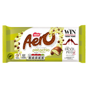 AERO PISTACHIO FLAVOUR MILK CHOCOLATE SHARING BAR 90G