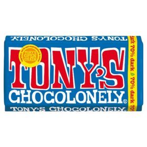 TONY'S CHOCOLONELY 70% DARK CHOCOLATE BLOCK 180G